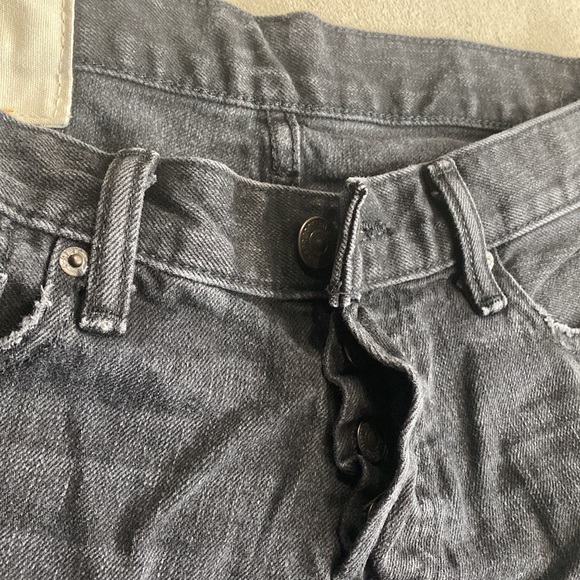 Abercrombie and Fitch Distressed Washed Black Grayish Men's Jeans Shorts Size 30 - Picture 3 of 9